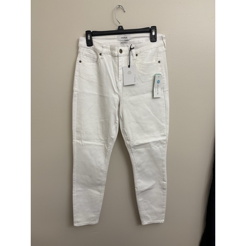 Pistola Jennifer Skinny Jeans Women's 10 White Stretch Denim Mid Rise Stitch Fix